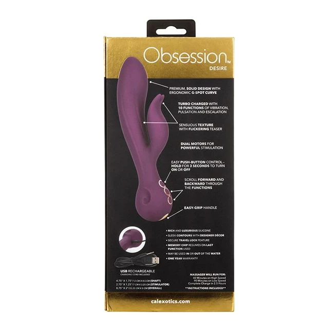 Obsession - Obsession Desire Pleasure Toys - Purple Rabbit Style Vibrator
