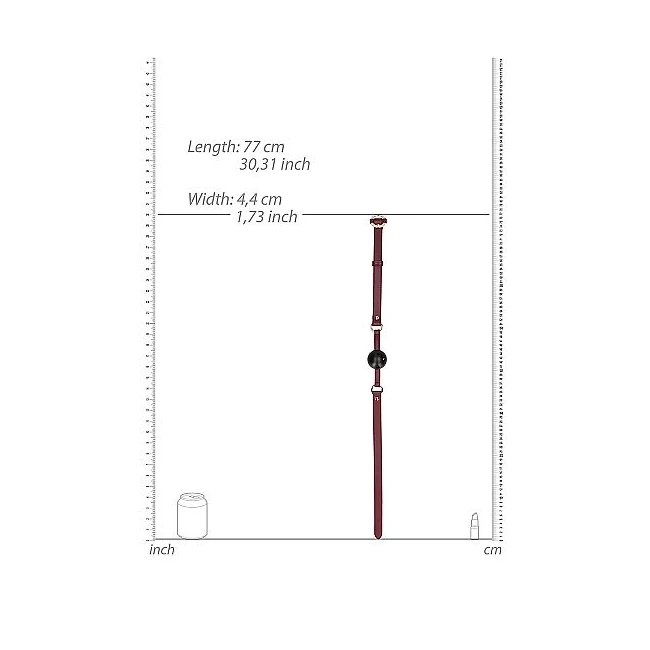 Ouch Halo Breathable Ball Burgundy - Hardware & Fasteners