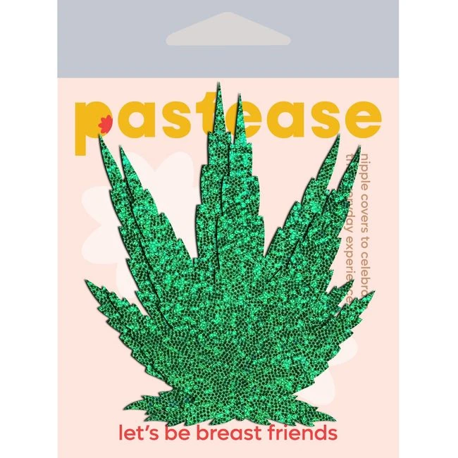 Pastease Pot Leaf Green Glitter - Fabric & Feel