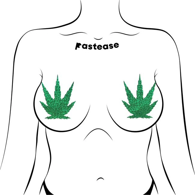 Pastease Pot Leaf Green Glitter - Fit & Sizing