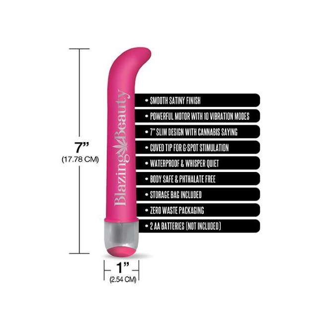 Prints Charming Buzzed 7 Spot Vibe Blazing Beauty Pink " - Vibration Modes