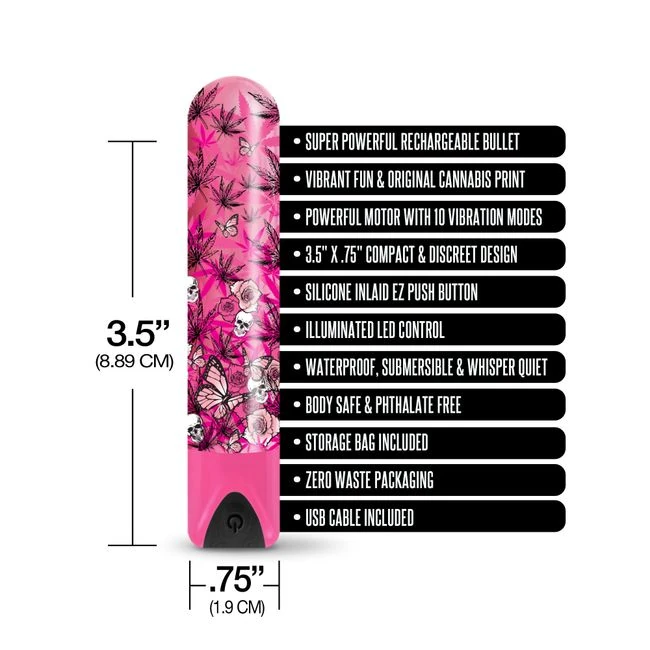 Prints Charming Buzzed Hig Power Rechargeable Bullet Blazing Beauty - Specifications