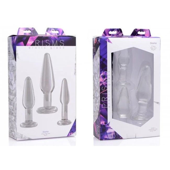 Prisms Dosha 3 Piece Glass Anal Plug Kit - Material & Safety