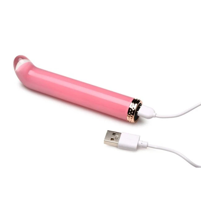 Prisms Vibra-glass 10x G-s Vibe Pink - Prisms Vibra-glass 10X G-Spot Vibrator Pink by XR Brands