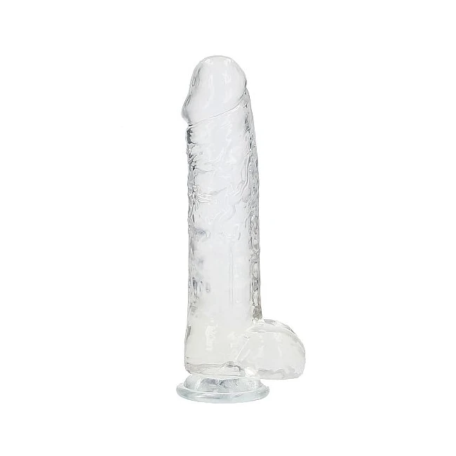 Realrock Realistic Dildo W Balls 10in Transparent - Features
