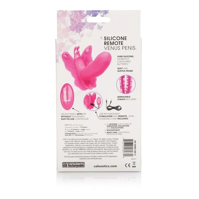 Remote Venus Penis Butterf Pink Vibrator - Materials and Specifications