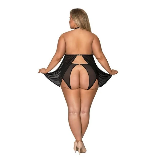 Sassy Cupless Babydoll & P Set Black 2xl - Fit & Sizing