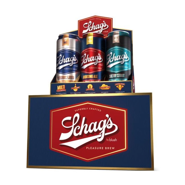 Schag's Beer Can Stroker 6 Asst. Display - Internal Texture & Stimulation