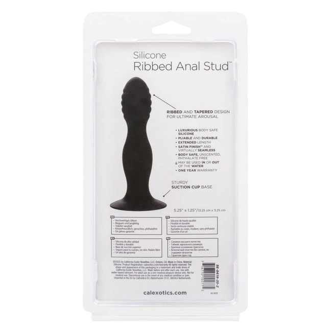 Silicone Ribbed Anal Stud - Design & Materials