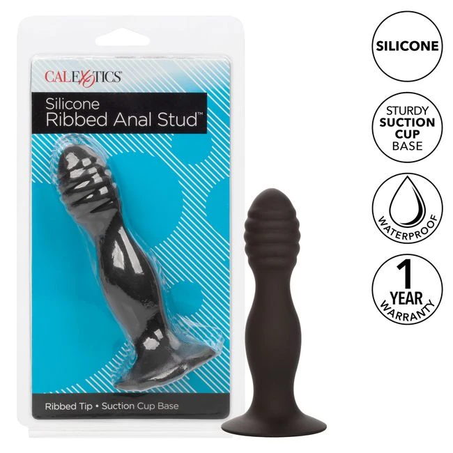 Silicone Ribbed Anal Stud - Physical Features