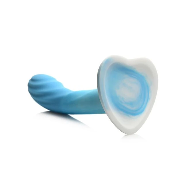 Simply Sweet Rippled Silic Dildo Blue/white - Care & Maintenance