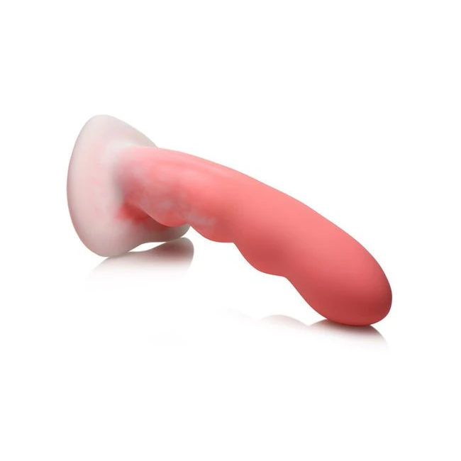 Simply Sweet Wavy Silicone Dildo Pink/white - Size & Fit
