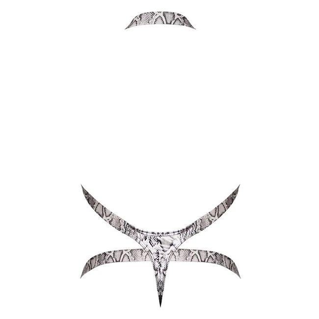 S'naked Criss Cross Thong Silver/black - Hardware & Fasteners