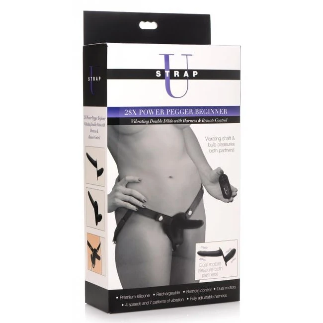 Strap U 8x Power Pegger Do Dildo Vibrating W/ Harness - Power & Convenience