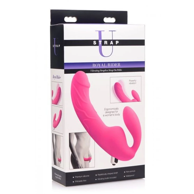 Strap U Royal Rider Vibrat Strapless Strap on Dildo - Design & Materials