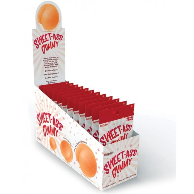 Sweet Ass Gummy Butt Shape Gummies 12pc Display - Key Details