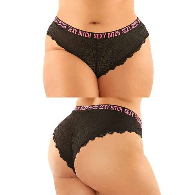 Vibes Sexy Bitch Panty & T 2pk Q/s - Vibration Modes