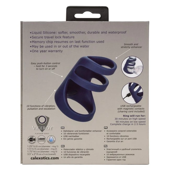 Viceroy Rechargeable Tripl Cock Cage - Power & Performance