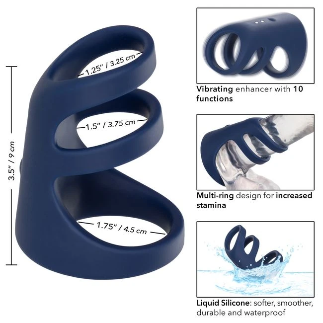 Viceroy Rechargeable Tripl Cock Cage - Specifications