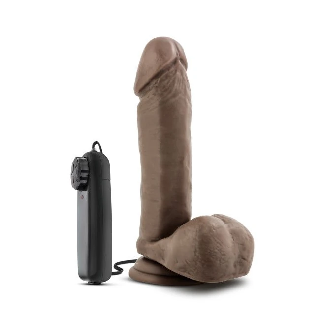 X5 Plus 8in Gyrating Vibra Cock Chocolate - Material & Feel