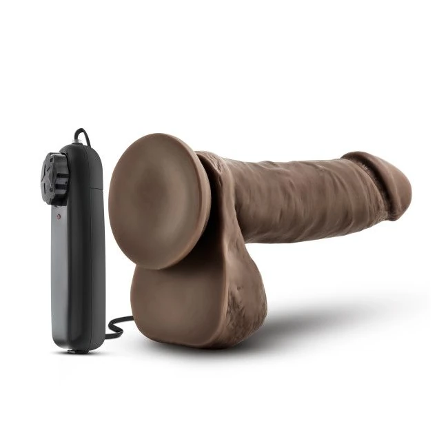 X5 Plus 8in Gyrating Vibra Cock Chocolate - Vibration & Waterproof Features