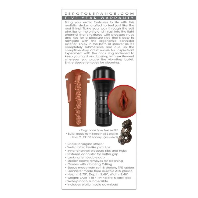 Zero Tolerance Pop on the Go Dark - Experience Realistic Pleasure with the Zero Tolerance Pop on the Go Dark