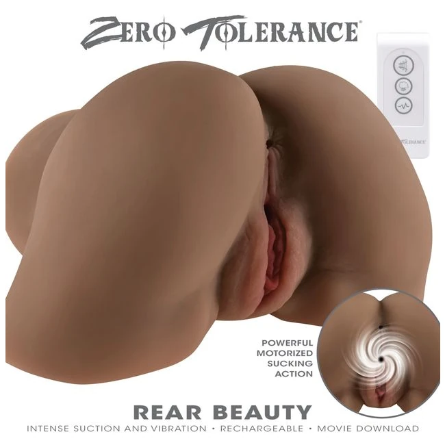 Zero Tolerance Rear Beauty Rechargeable Remote Controlled Vibrating Sucking Dual Entry Masturbator T - Grip, Control & Features