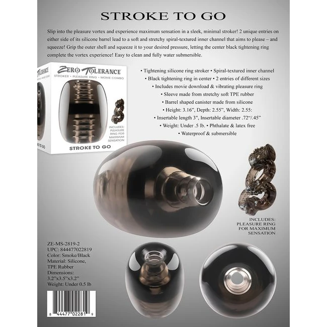 Zero Tolerance Stroke to Go - Grip & Control