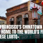 Urban view of a vibrant souvenir shop amidst Chinatown in San Francisco.